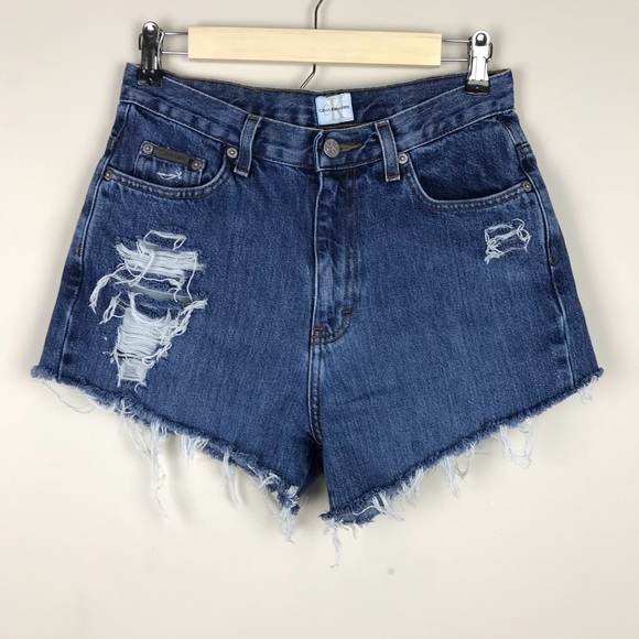 Calvin Klein Pants - Vintage Calvin Klein Custom Cut Off Jean Shorts